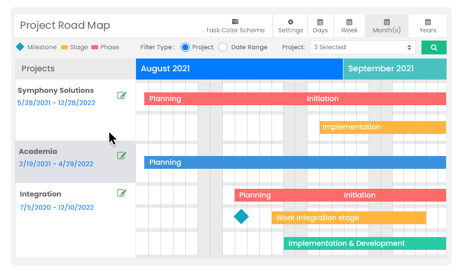 Time Managing Road Map Icon